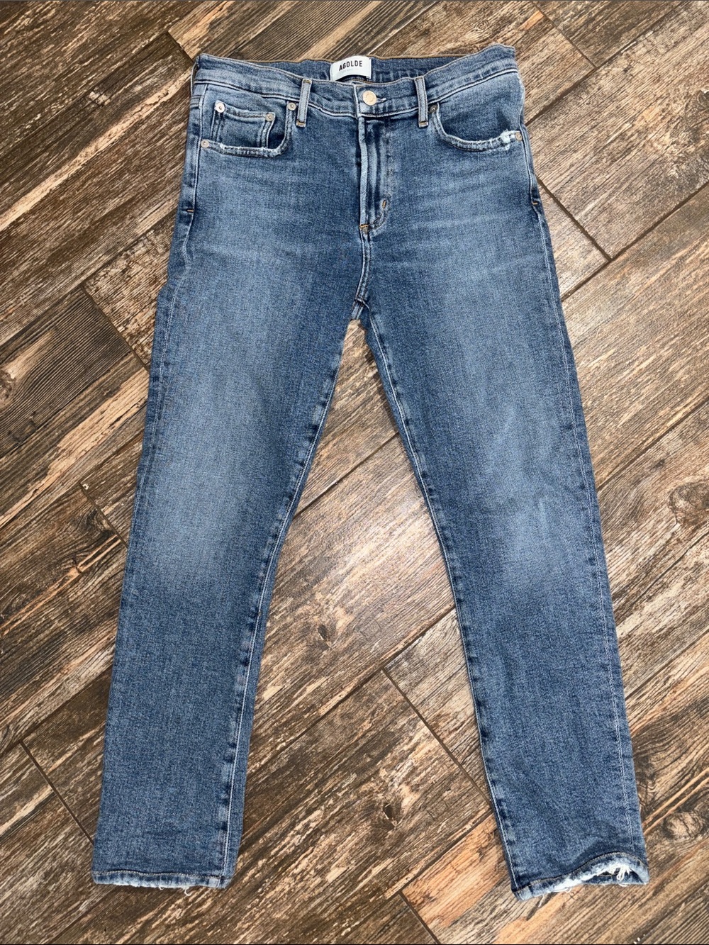 Agolde Toni Women's Straight Leg Jeans in Medium Blue